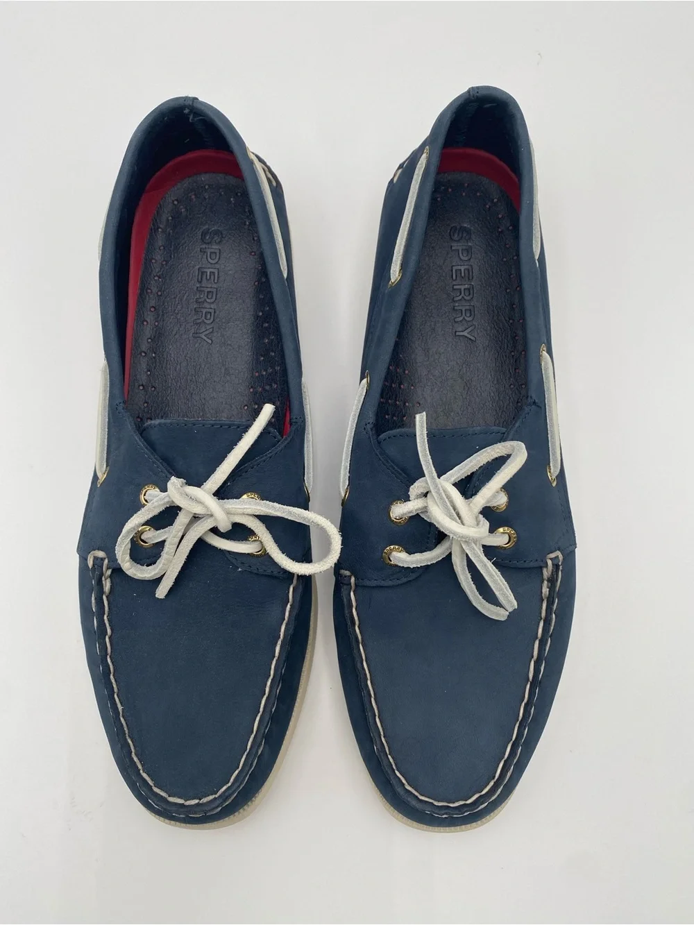 Sperry Men’s Blue Boat Shoes Lace Up Round Toe Logo US 11